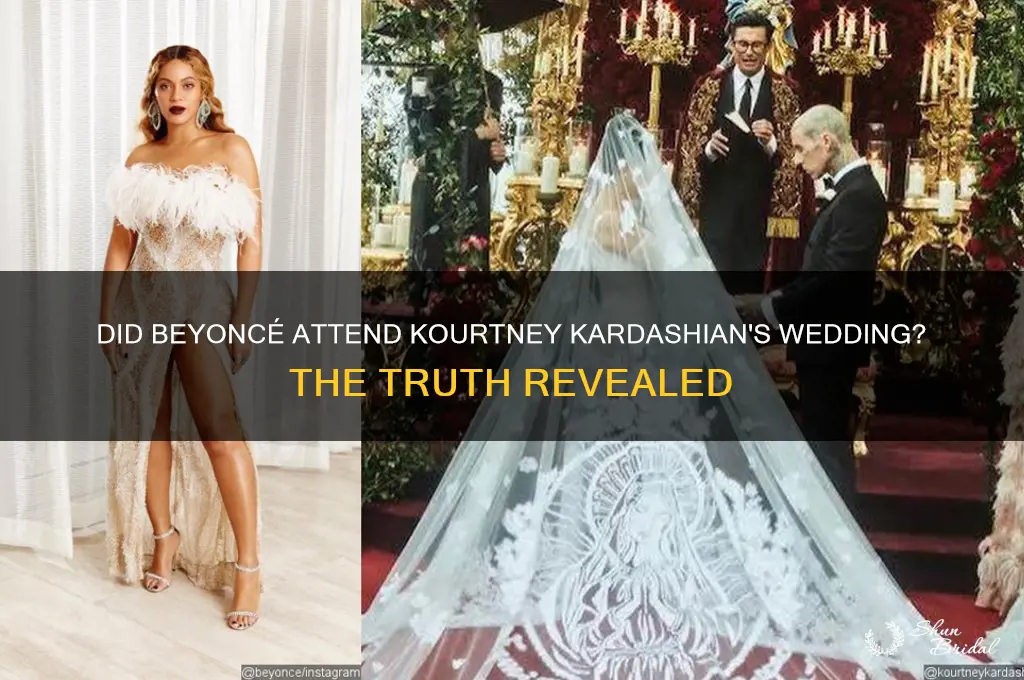 did beyonce go to kourtney kardashian wedding