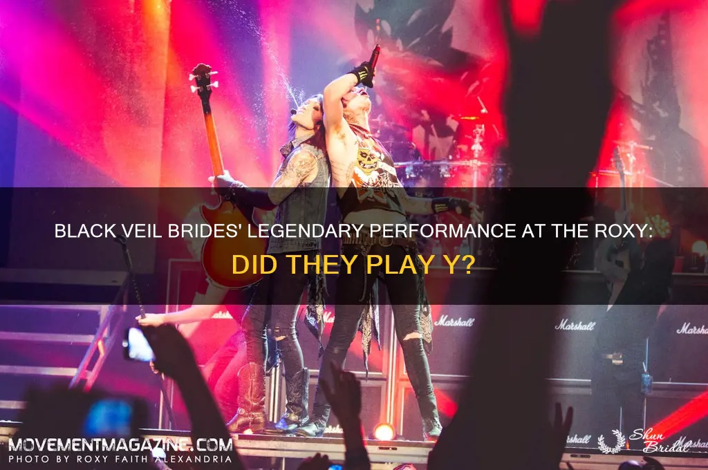 did black veil brides pl add y at the roxy