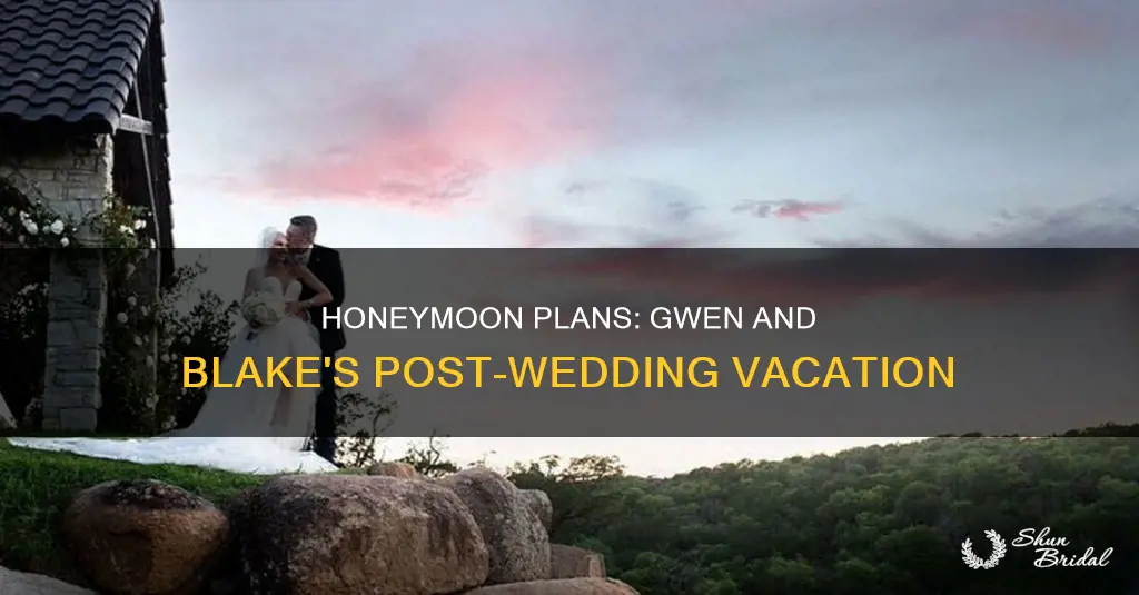 did blake and gwen go on a honeymoon