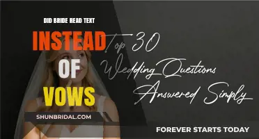 Bride Reads Text Instead of Vows: Wedding Blunder or Modern Twist?