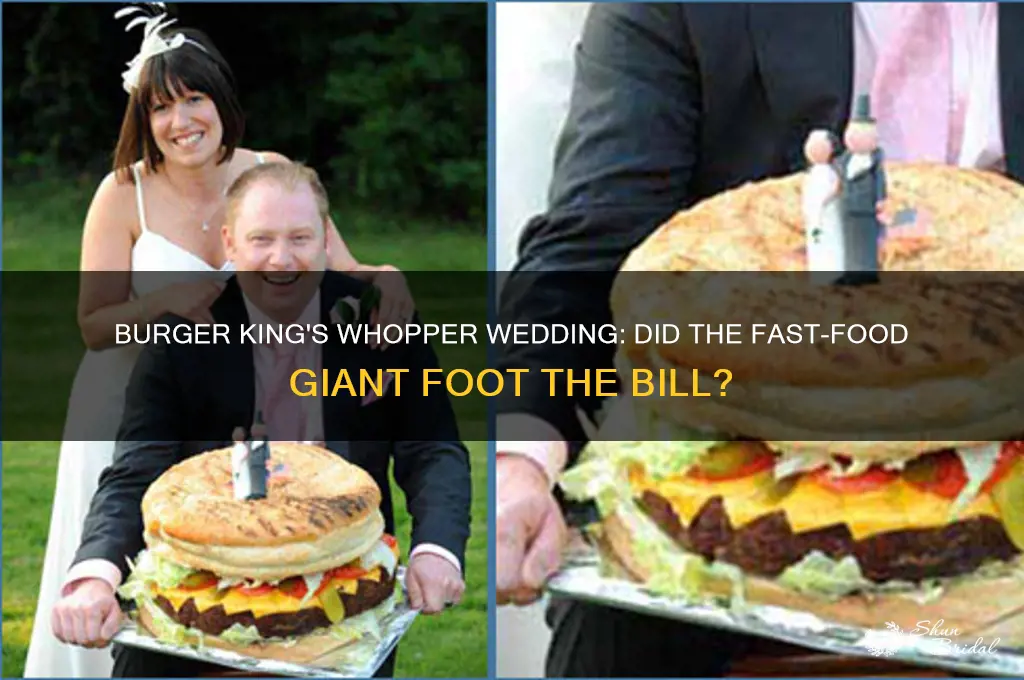 did burger king pay for a wedding