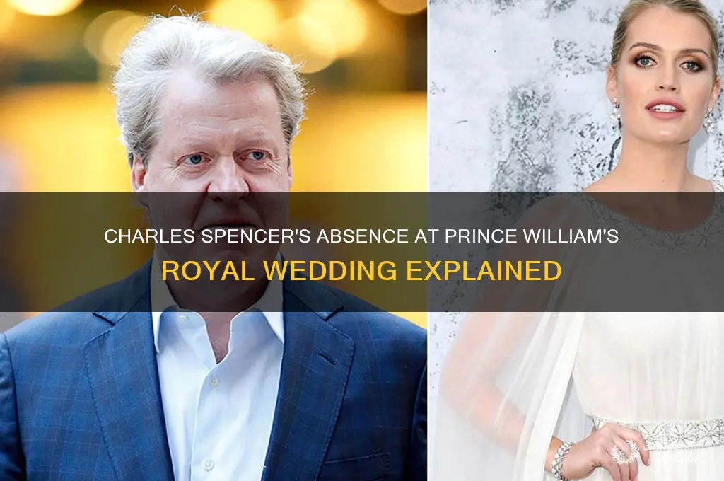 did charles spencer go to williams wedding