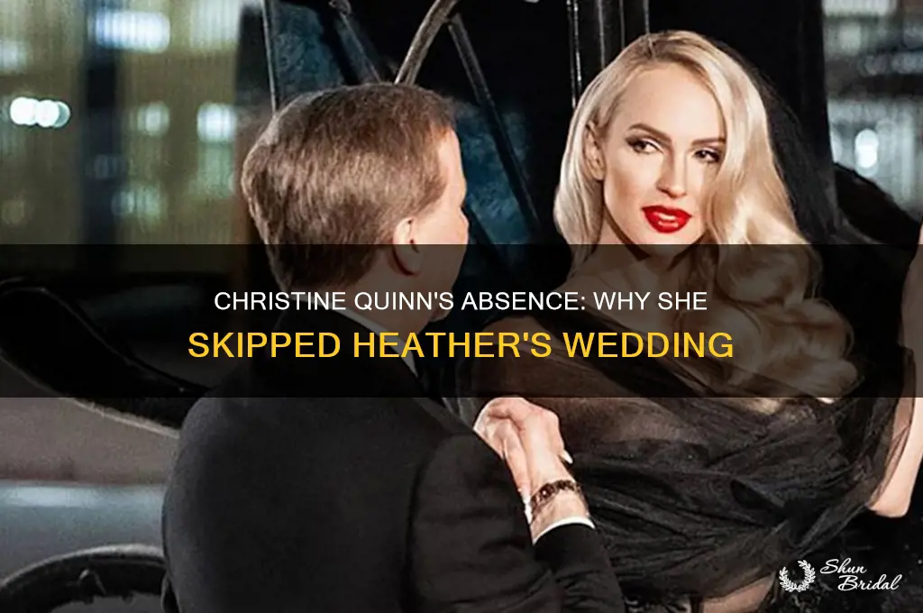 did christine quinn go to heather wedding