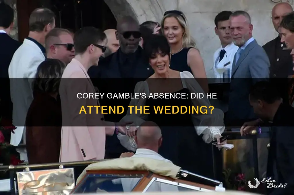 did corey gamble go to the wedding