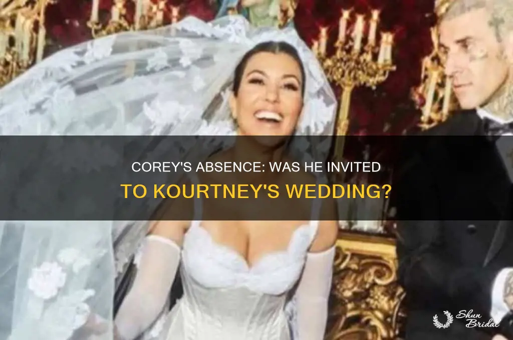 did corey go to kourtney wedding