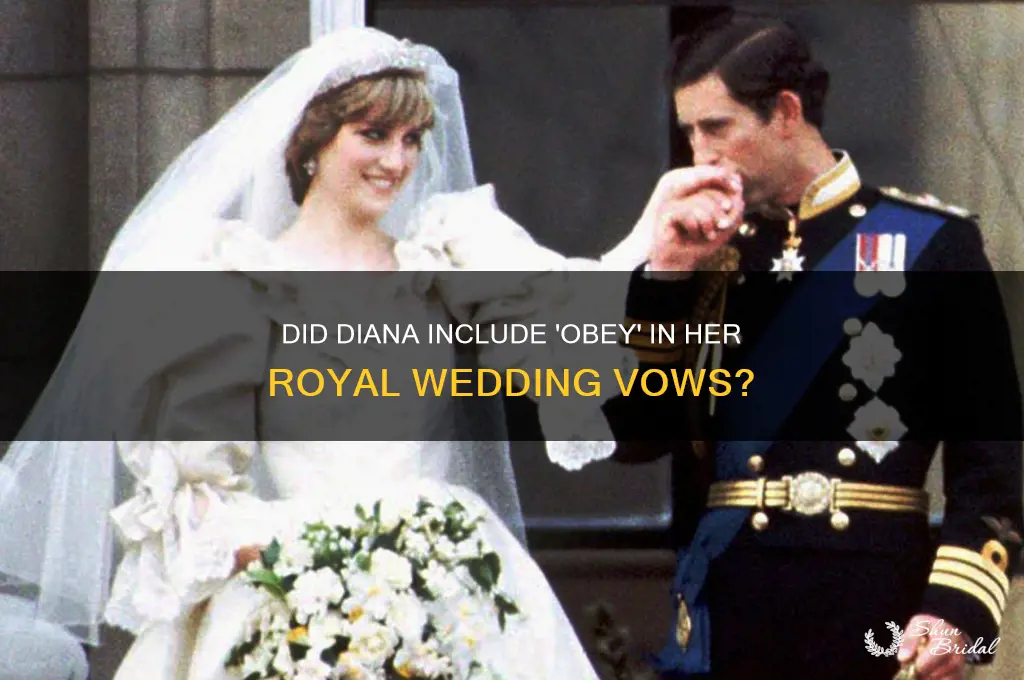 did diana include obey in her wedding vow