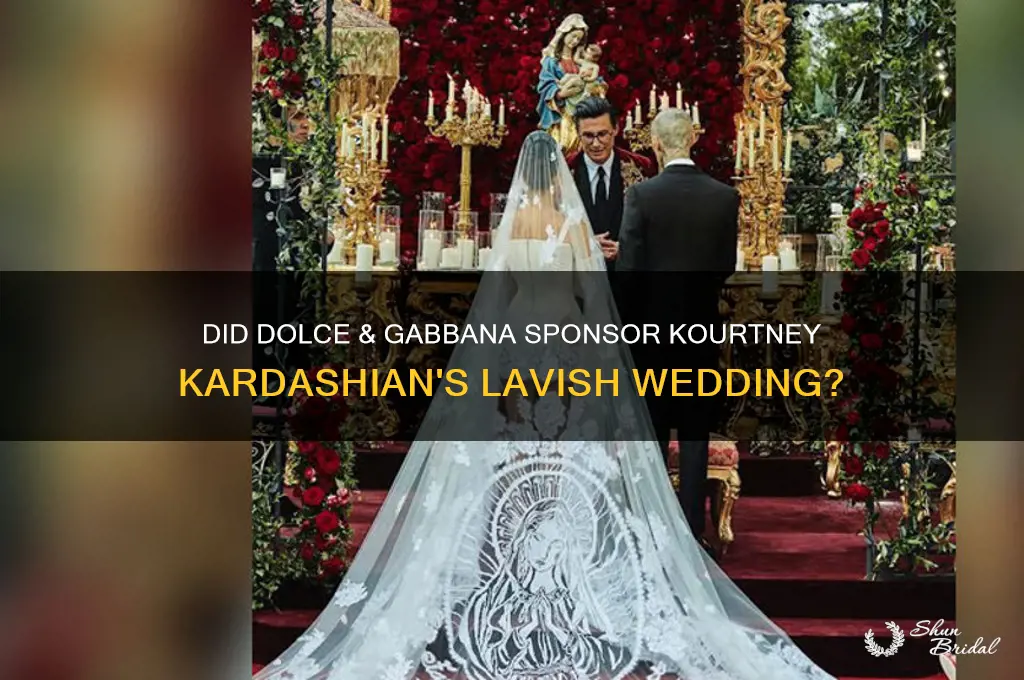 did dolce and gabbana pay for kourtney