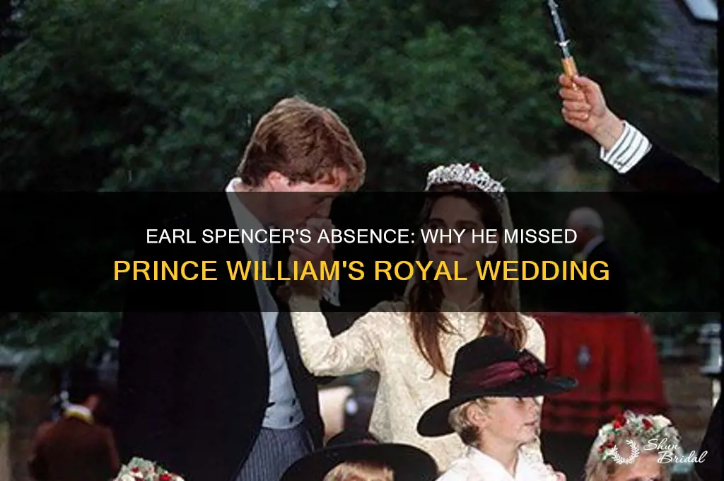 did earl spencer go to williams wedding