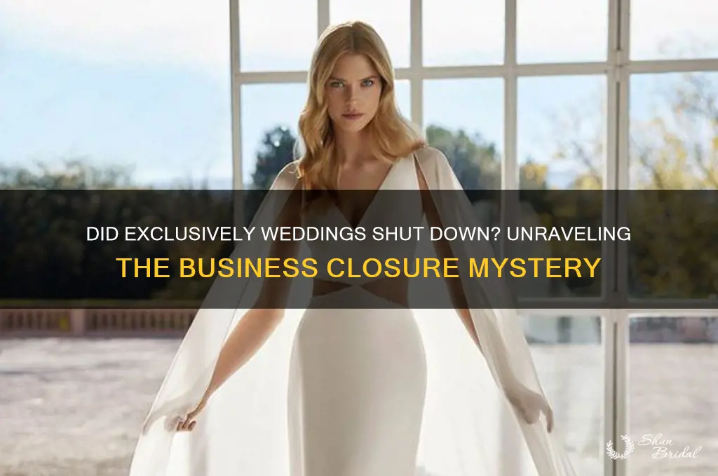 did exclusively weddings go out of business