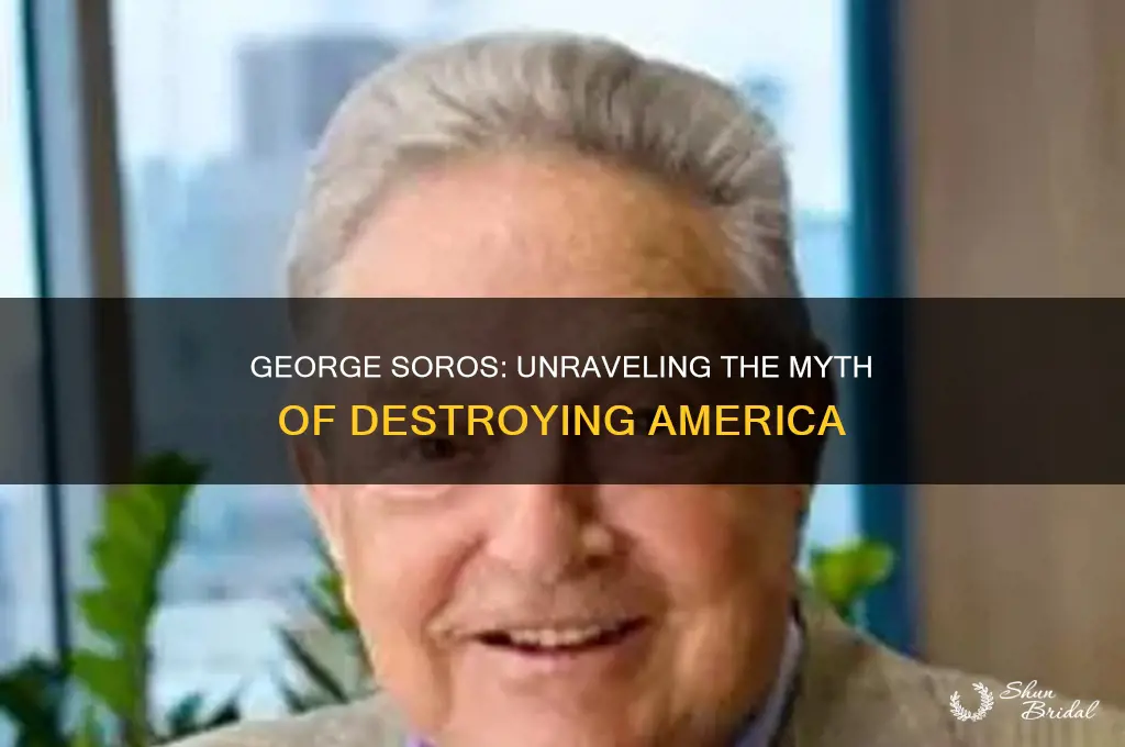 did george soros vow to destroy america