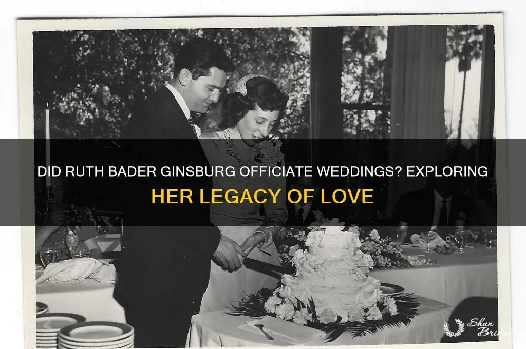 did ginsburg officiate a wedding