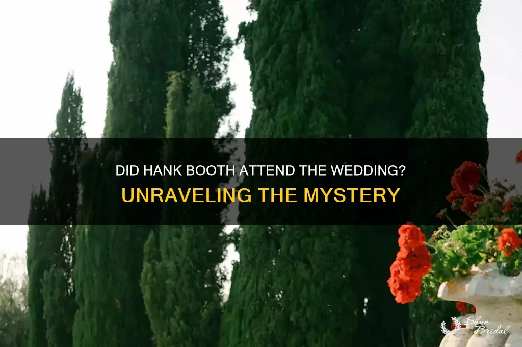 did hank booth go to the wedding
