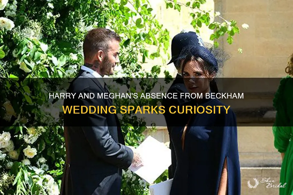 did harry and meghan go to beckham wedding
