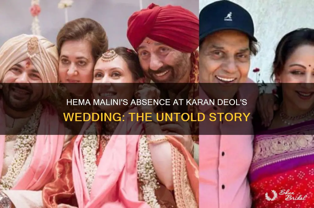 did hema malini go to karan deol wedding