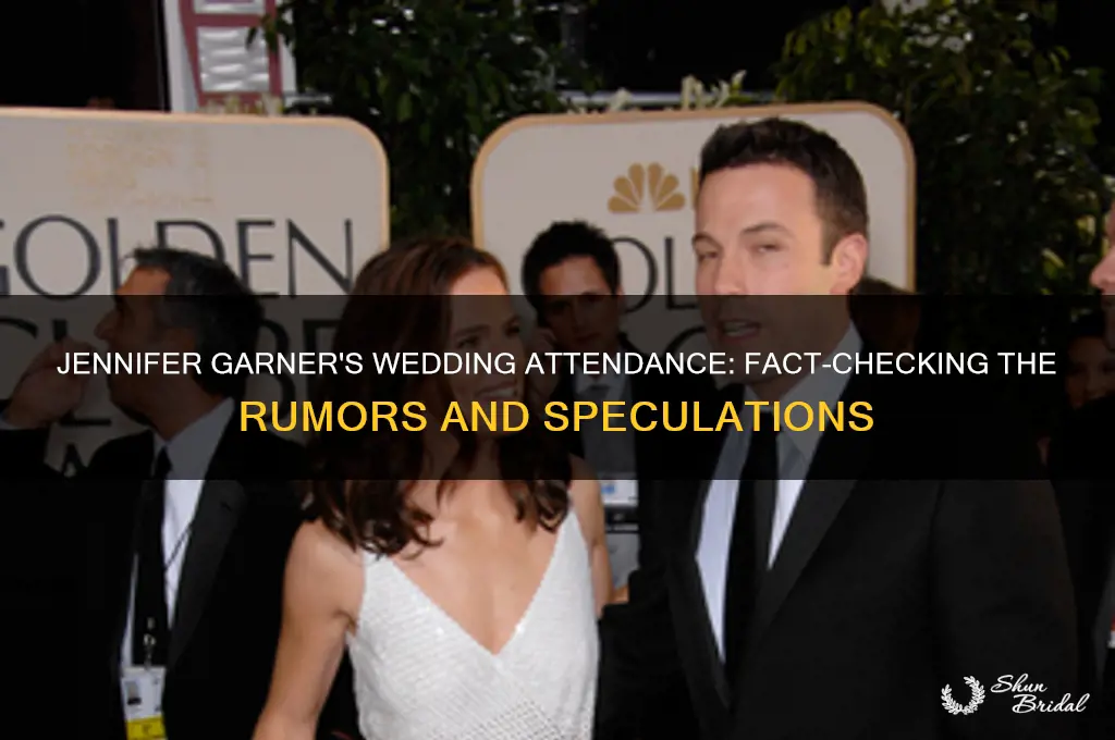 did jennifer garner go to wedding