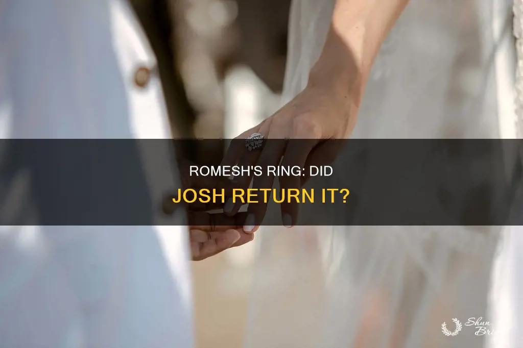 did josh give romesh his wedding ring back