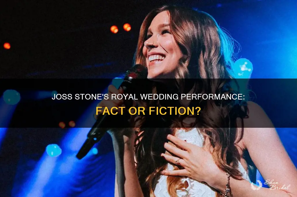 did joss stone sing at the royal wedding