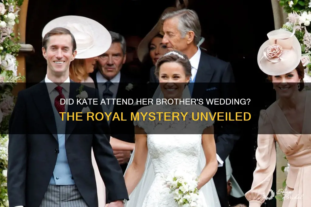 did kate go to brothers wedding