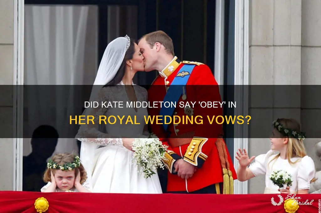 did kate middleton say obey in her vows
