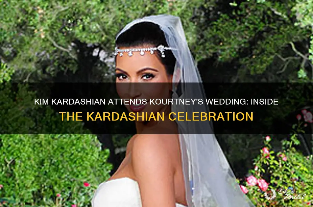 did kim go to kourtney wedding