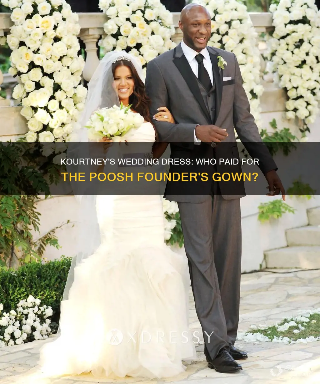 did kourtney pay for her wedding dress