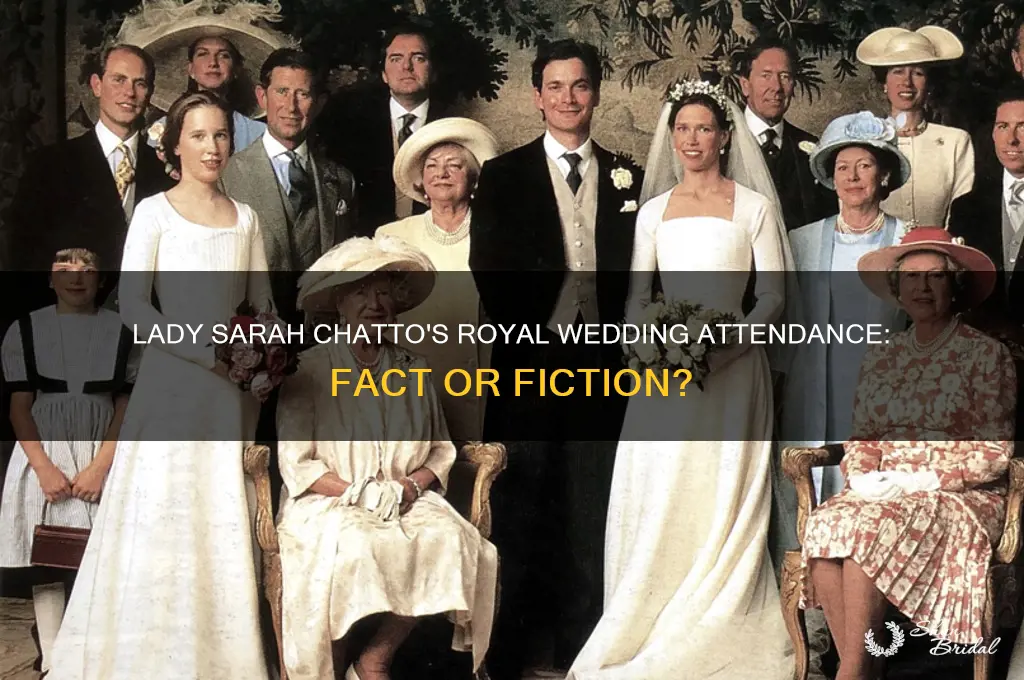 did lady sarah chatto go to the royal wedding