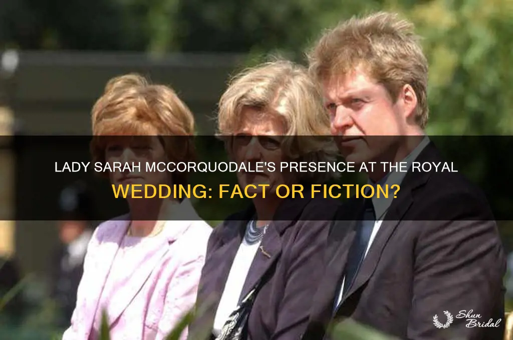 did lady sarah mccorquodale attend the royal wedding