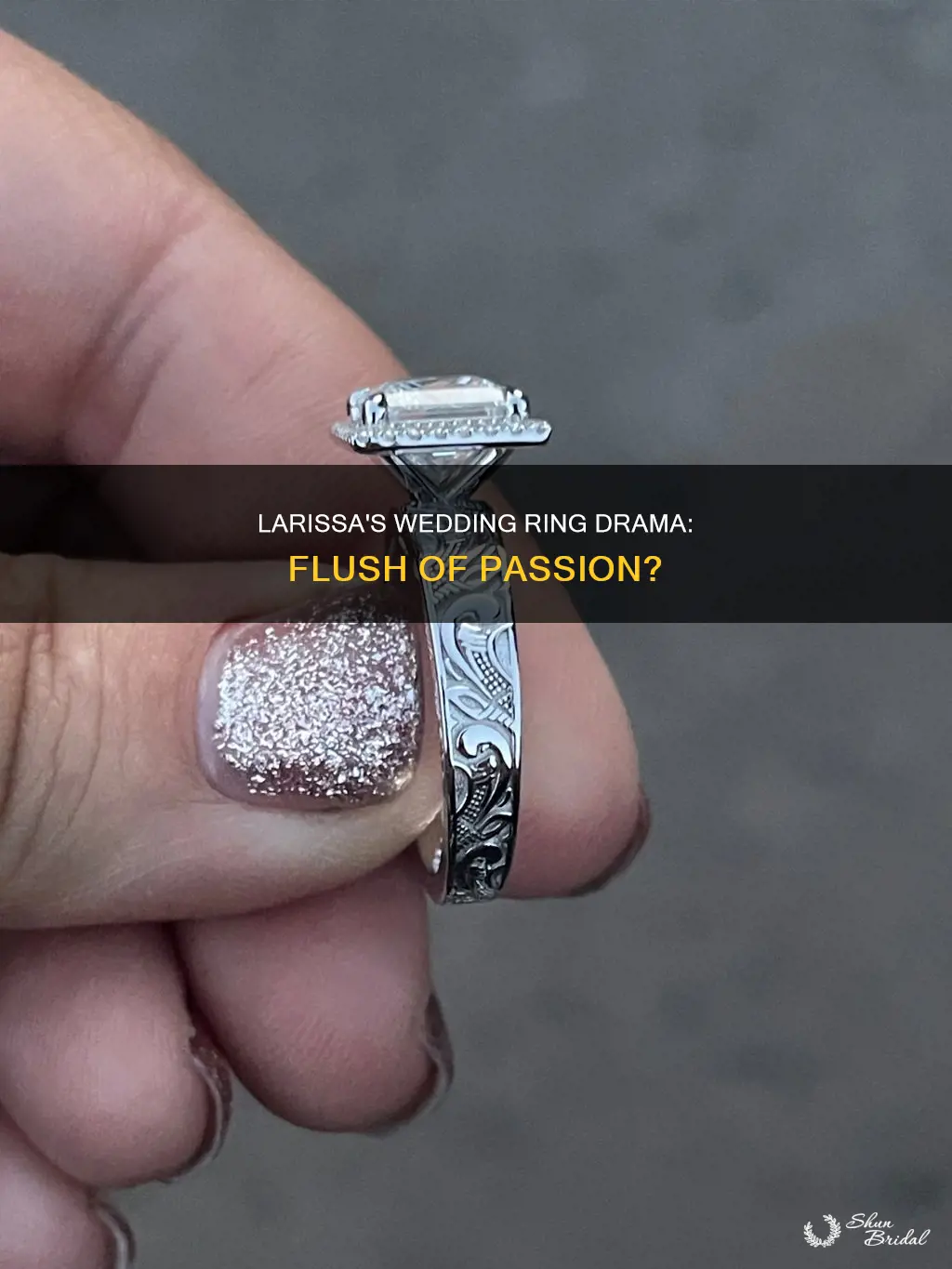 did larissa really flush wedding rings