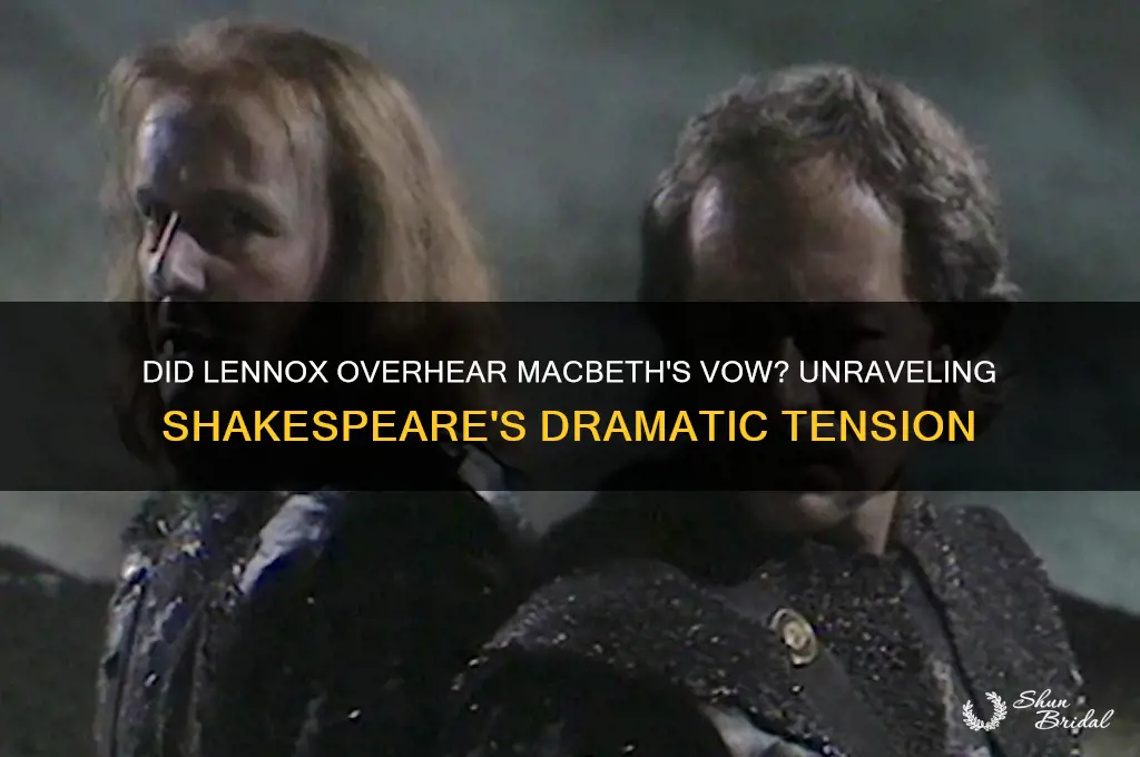 did lennox hear macbeth vow