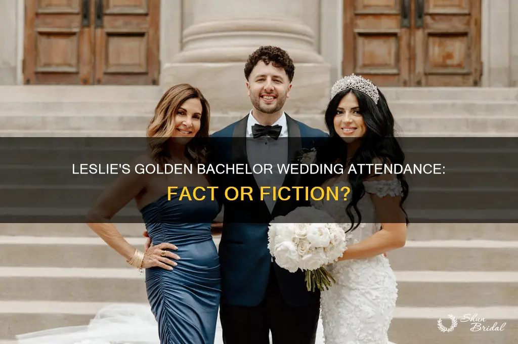 did leslie go to golden bachelor wedding