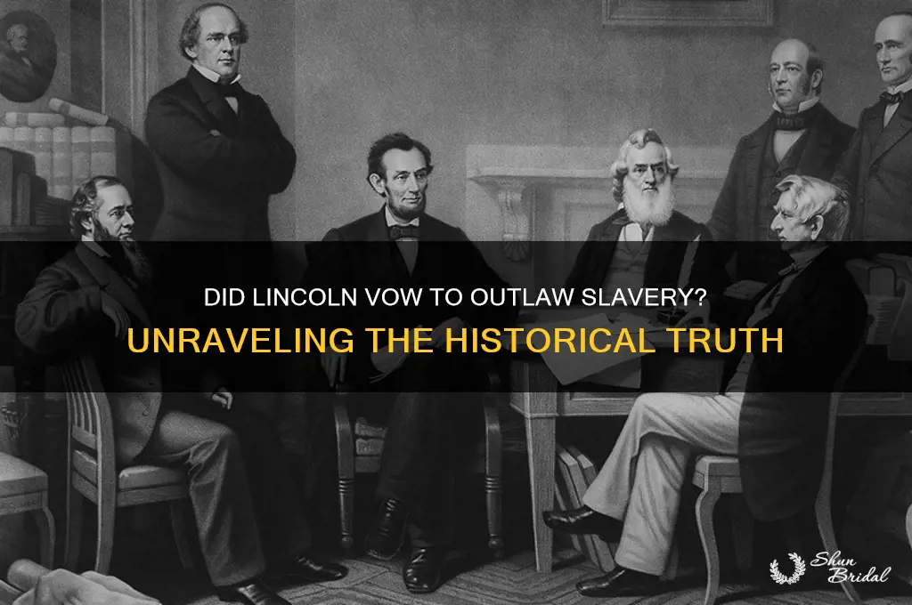 did lincon vowe to outlaw slavory