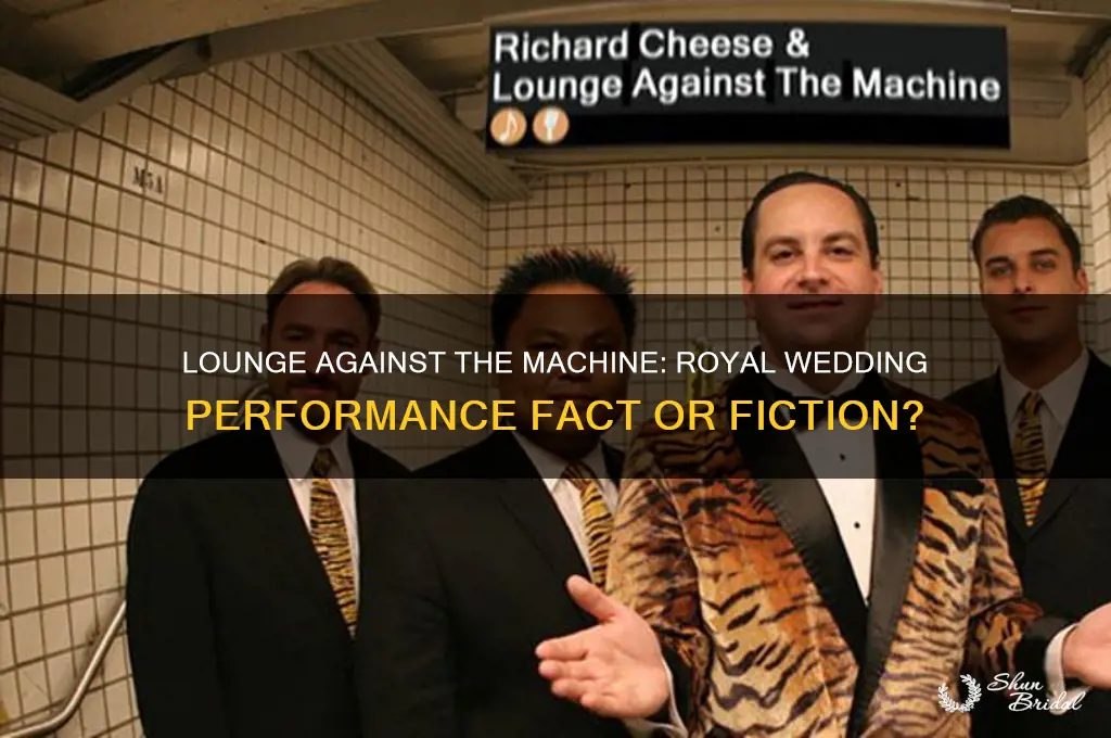 did lounge against the machine actually play the royal wedding