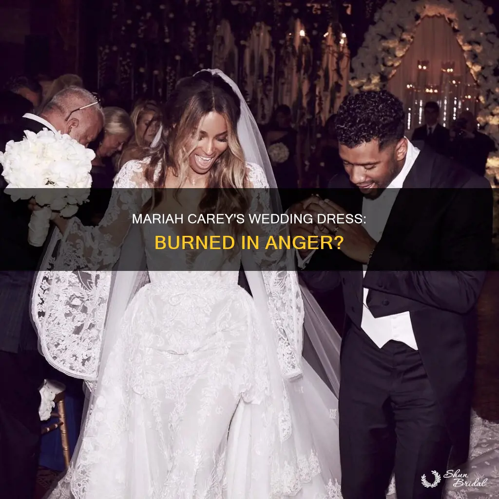 did mariah carey burn her wedding dress