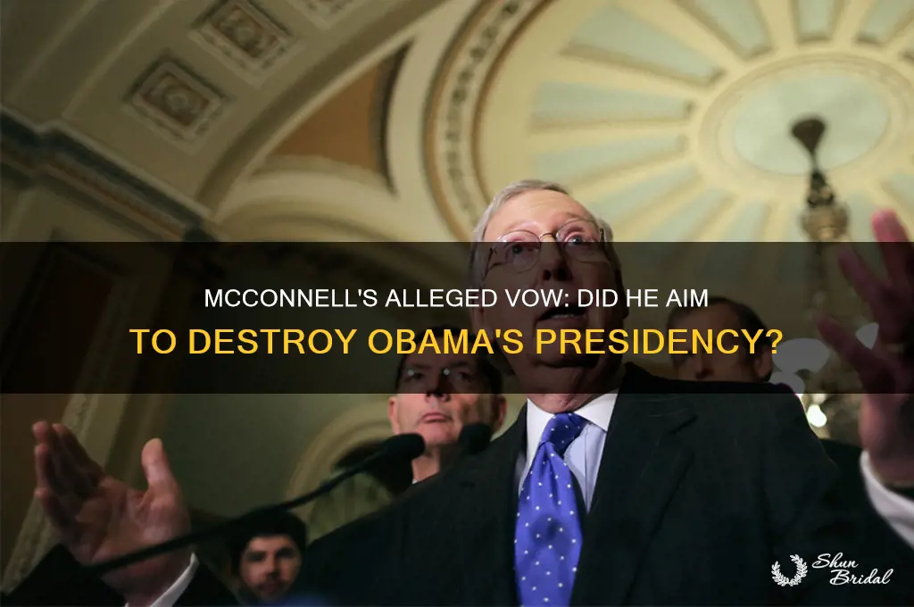 did mcconnel vow to destroy obama