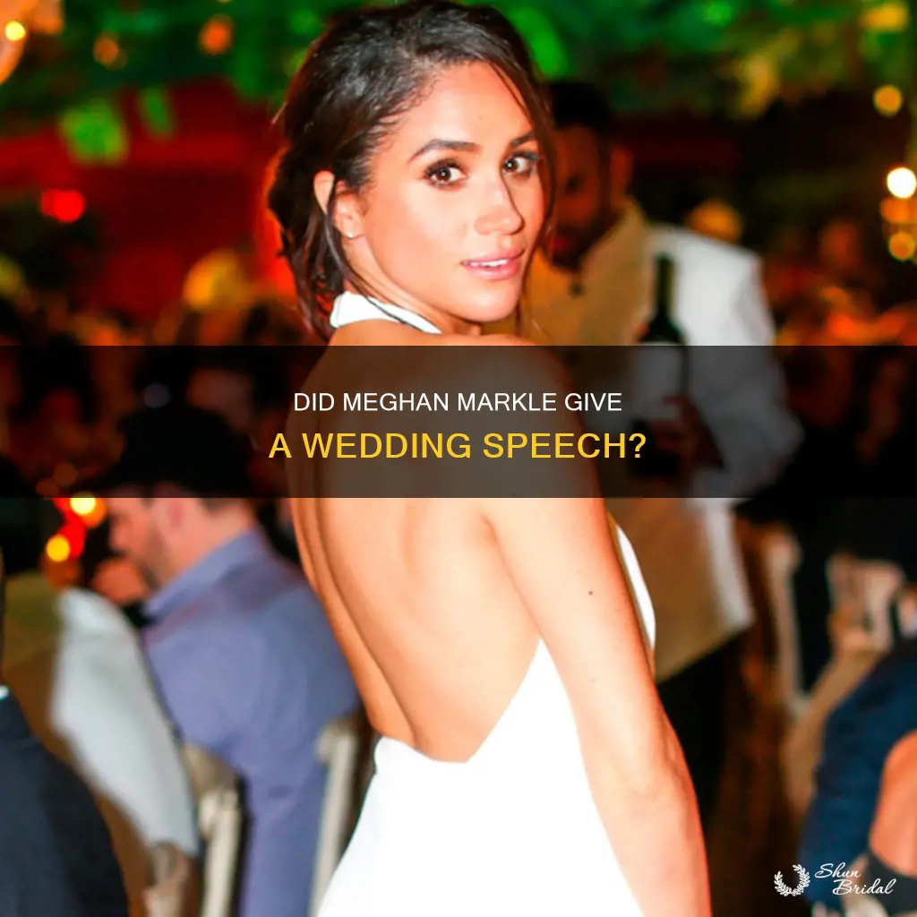 did meghan markle make a speech at her wedding