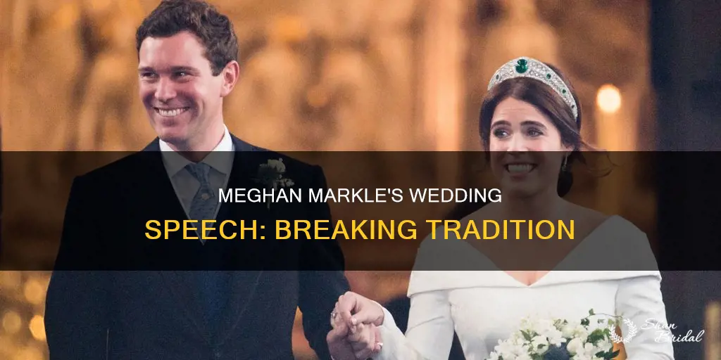 did meghan merkle make speech during wedding