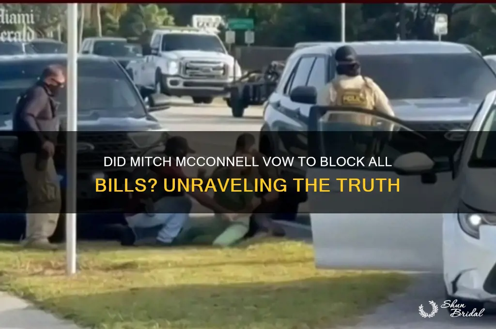 did mitch mcconell vow to block all bills