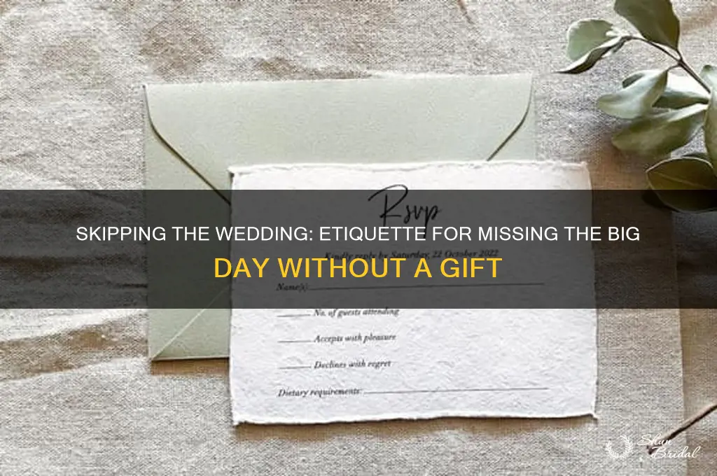 did not attend or send gift for wedding