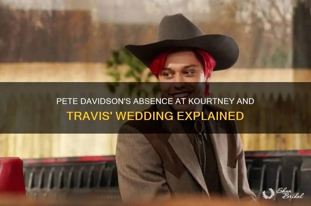 did pete davidson go to kourtney and travis wedding