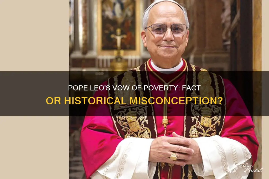 did pope leo take a vow of poverty