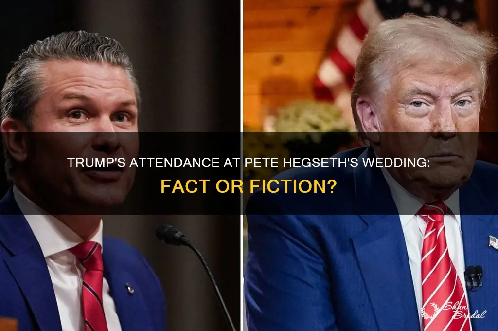 did president trump go to pete hegseth wedding or reception