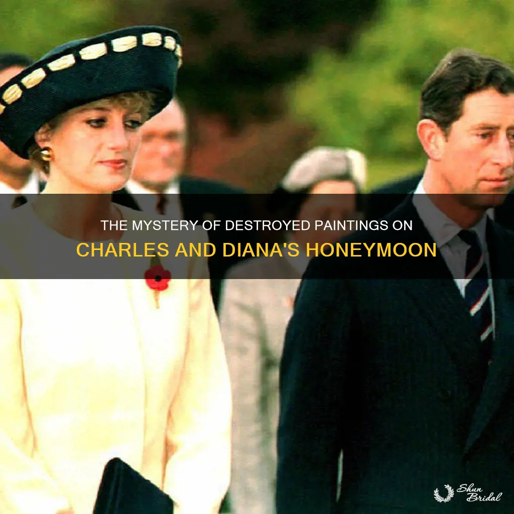 did princess diana destroy charles paints on honeymoon