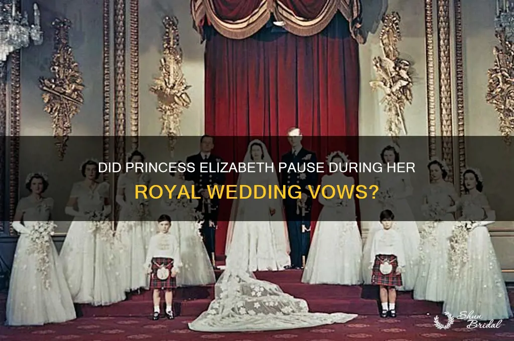 did princess elizabeth really stop in middle of her vows
