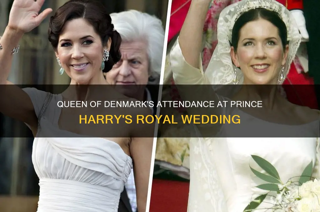 did queen of denmark go to harrys wedding