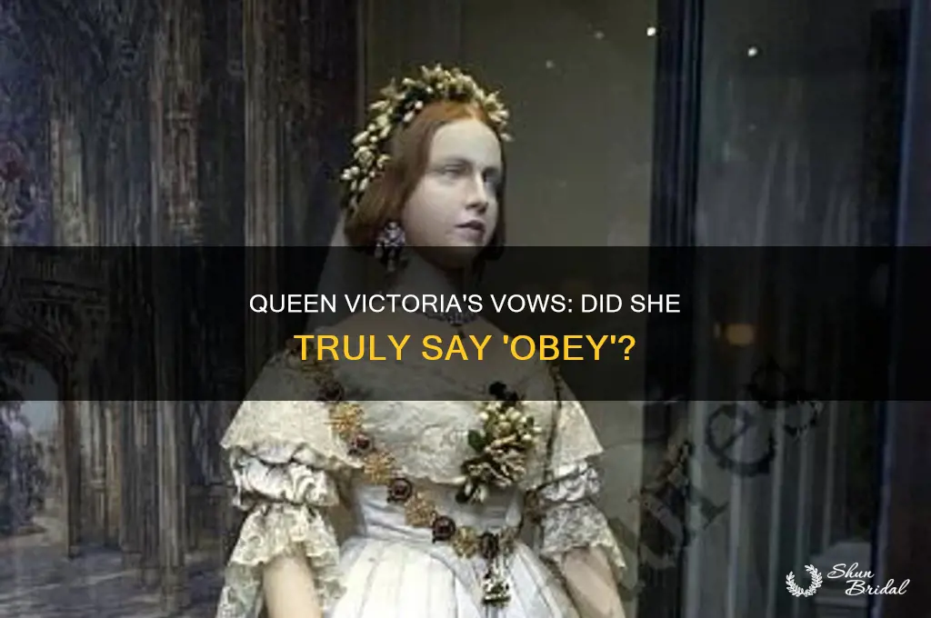 did queen victoria say obey in her vows