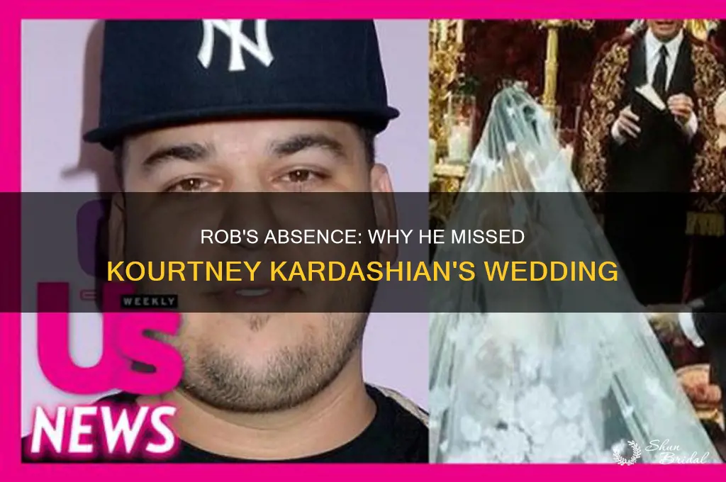 did rob go to kourtney wedding