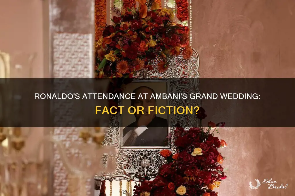 did ronaldo go to ambani wedding