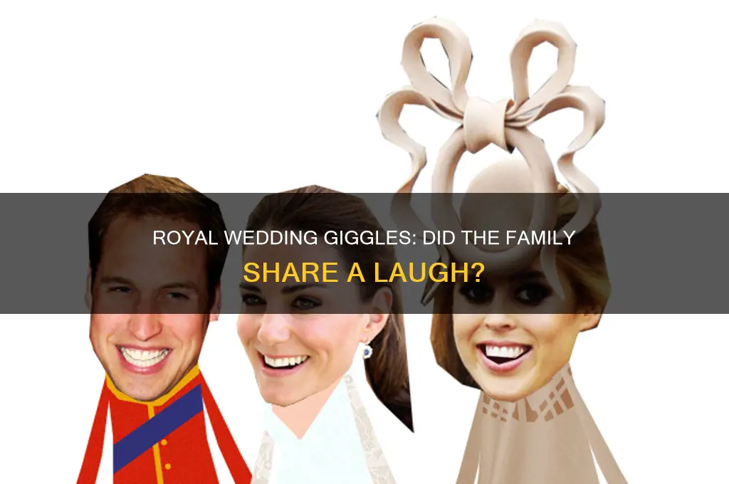 did royal family giggle laugh during wedding
