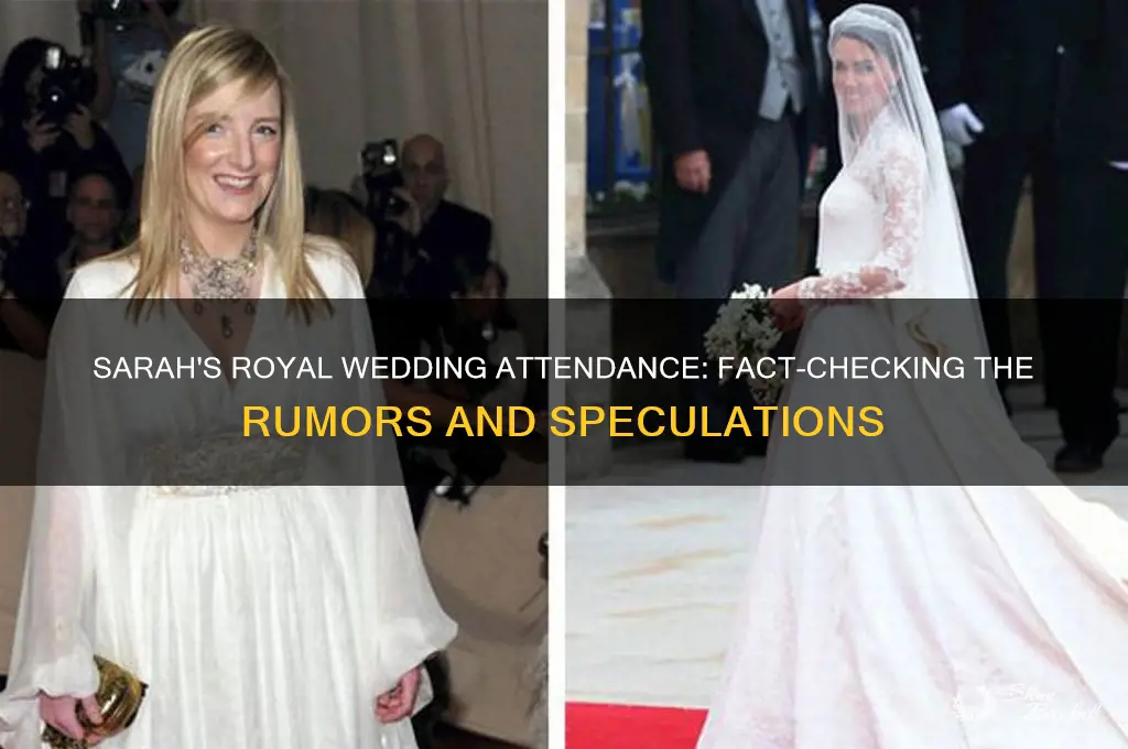 did sarah attend the royal wedding