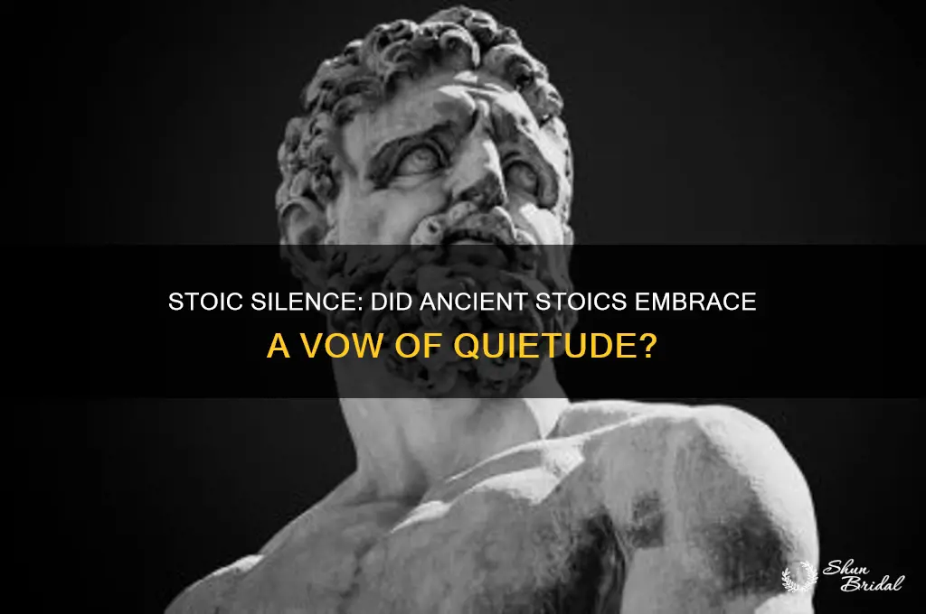 did stoics take a vow of silence